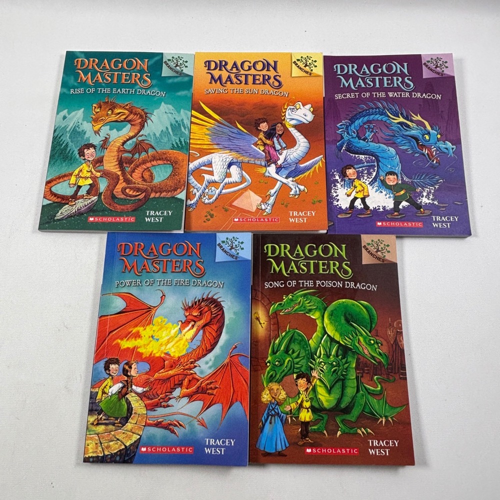 Branches Dragon Masters Books 1-5 Tracey West Scholastic Paperback Lot